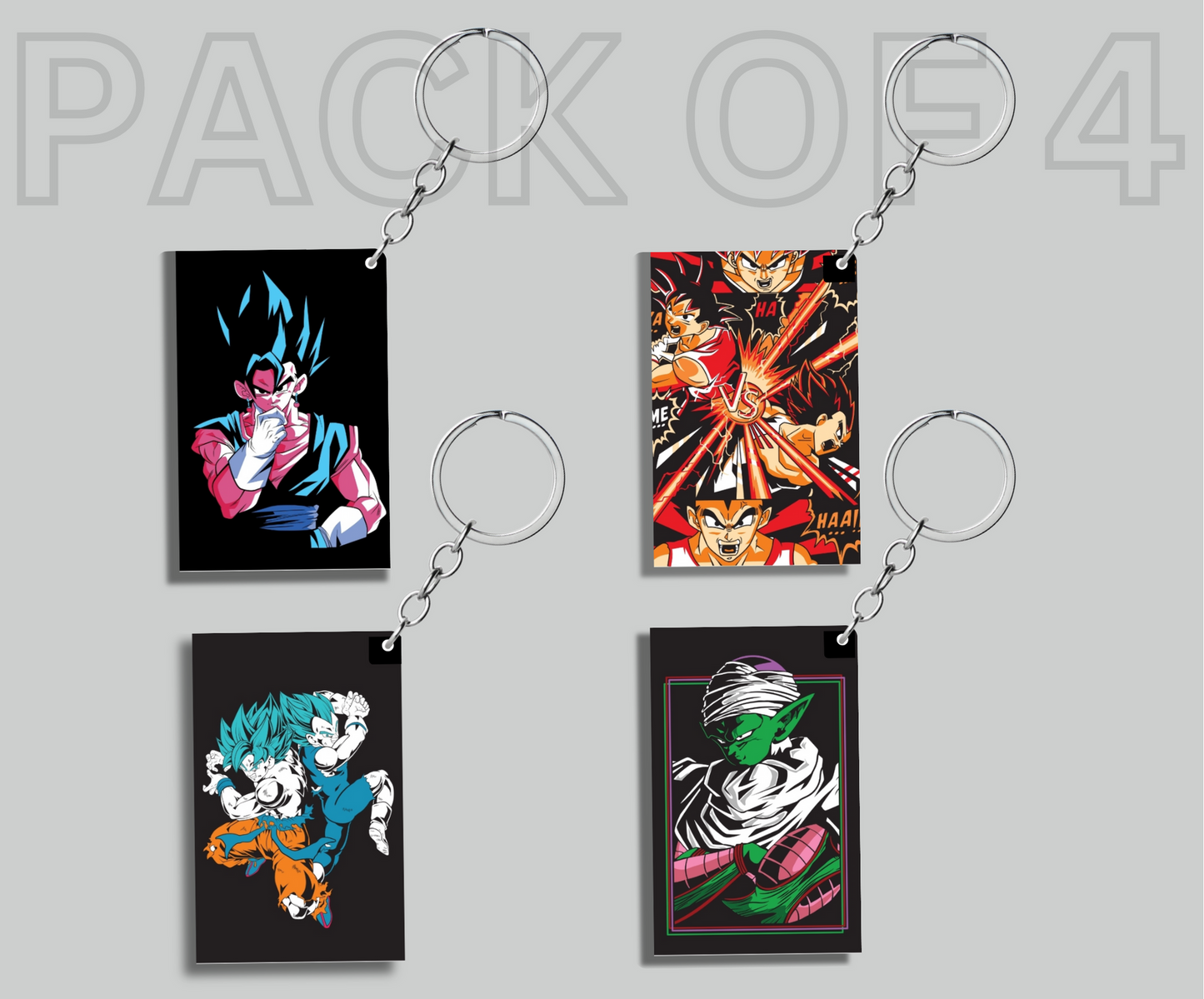 Dragon Ball Z Keychain ( Pack Of 4 )