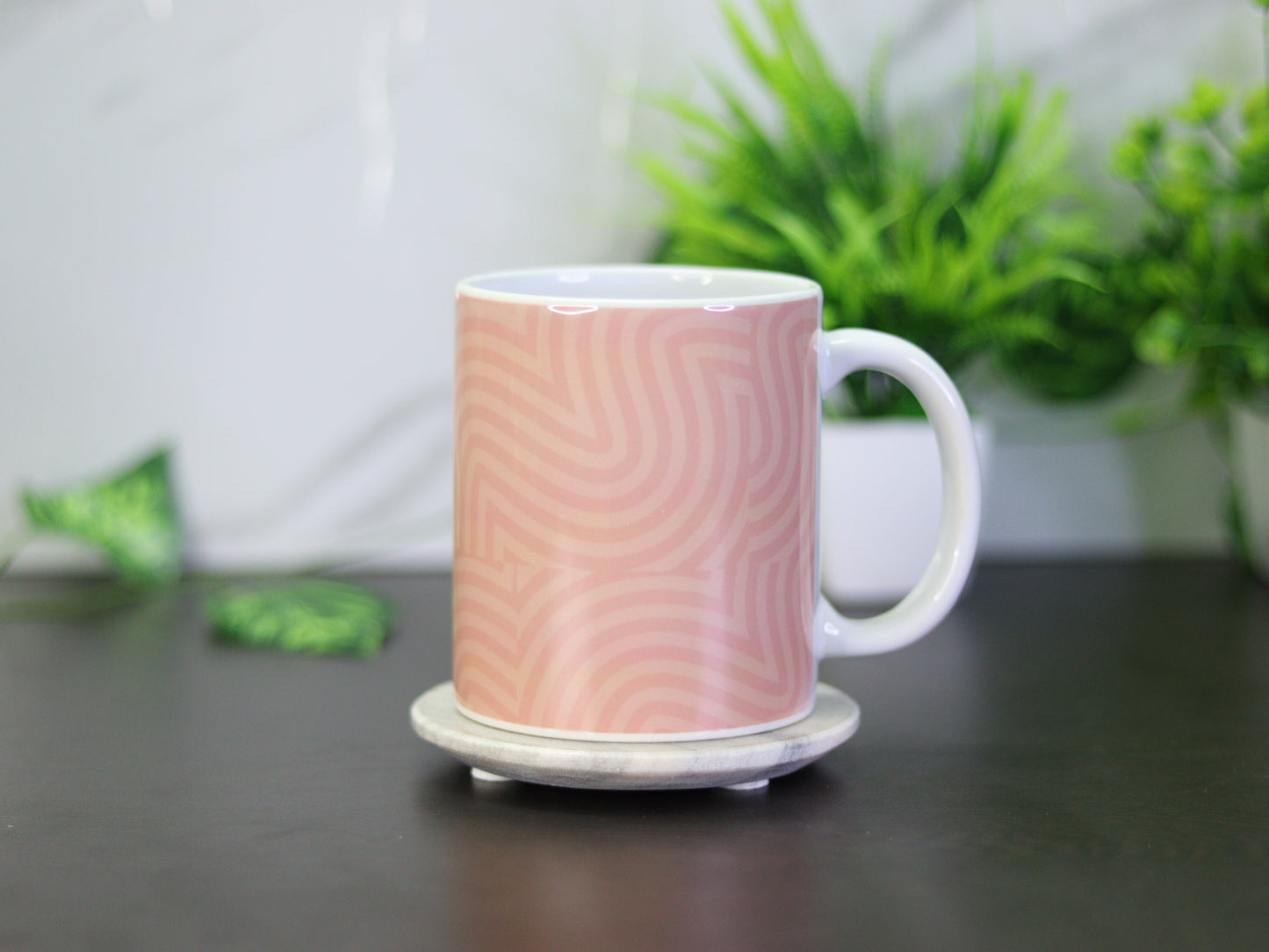 Premium Pink Line Pattern Coffee Mug