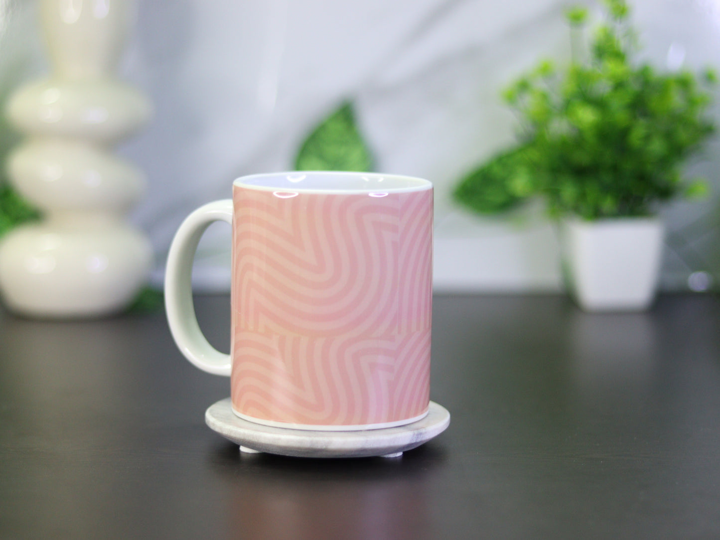 Premium Pink Line Pattern Coffee Mug