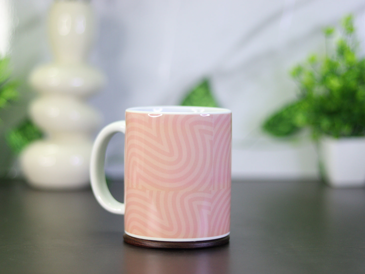 Premium Pink Line Pattern Coffee Mug