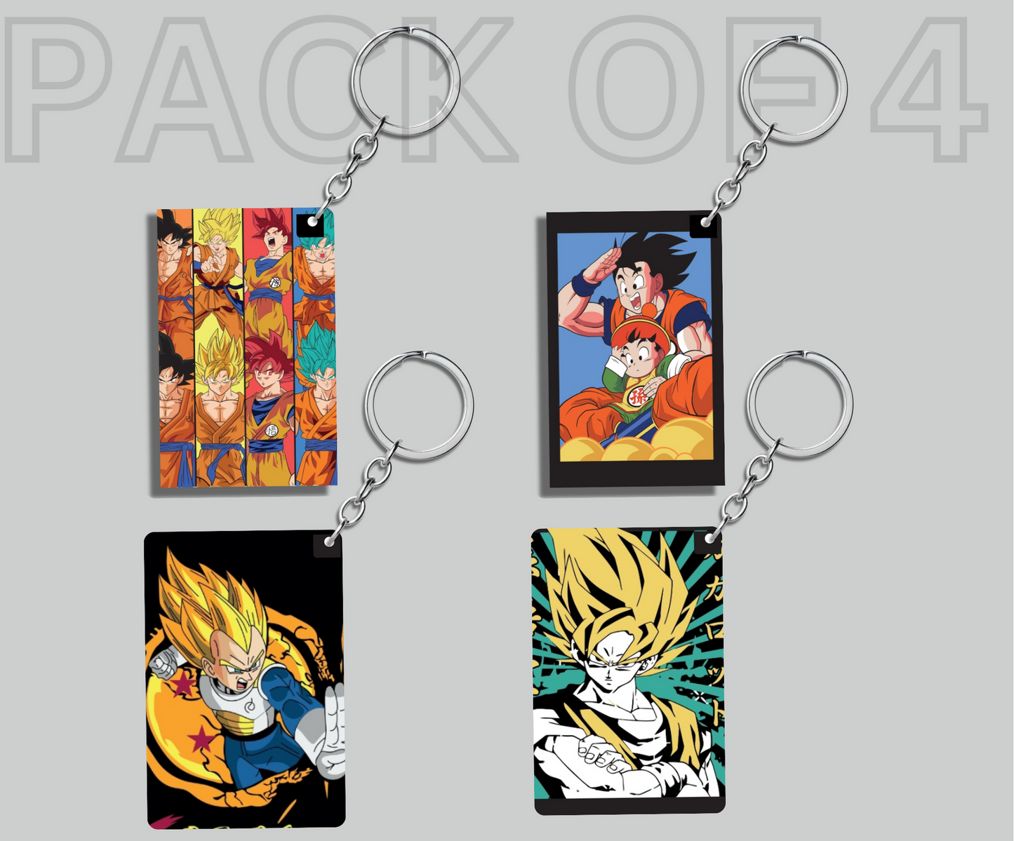 Goku   Keychain ( Pack Of 4 )