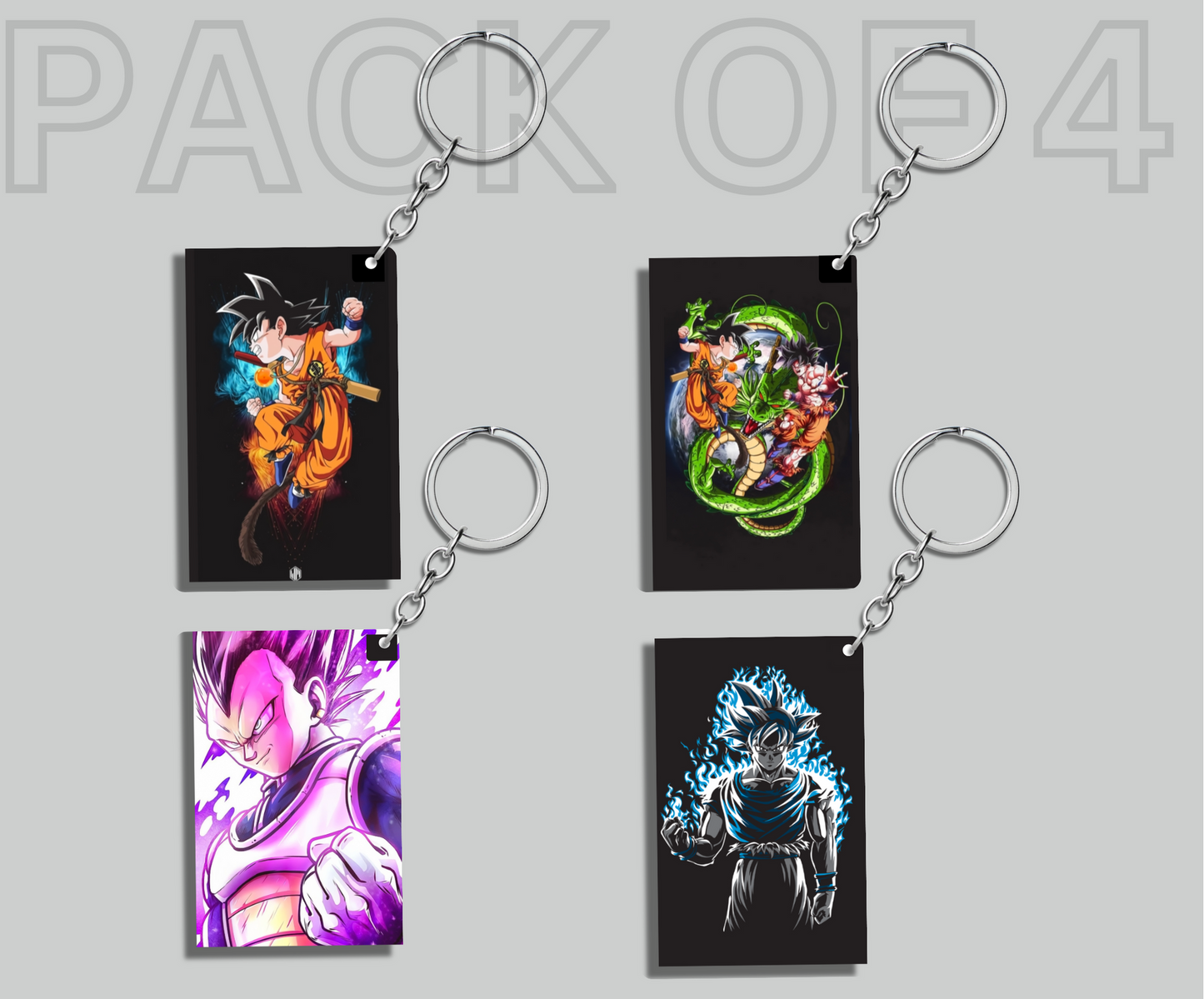 Dragon Ball Goku Keychain ( Pack Of 4 )