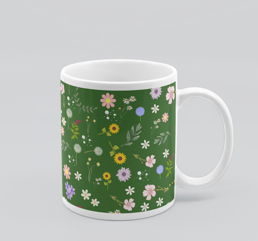 Flower Pattern Coffee Mug