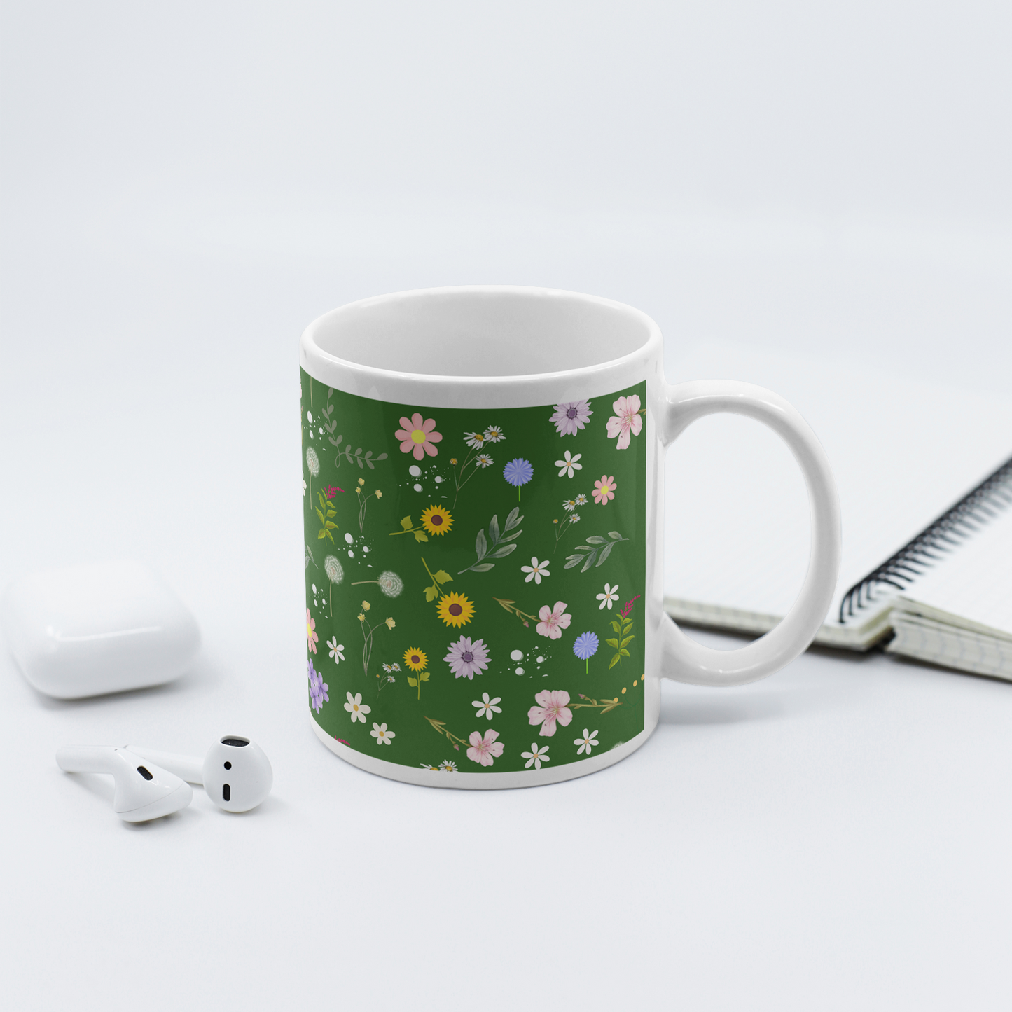 Flower Pattern Coffee Mug